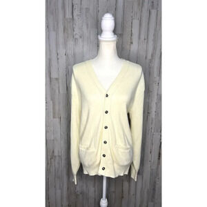 Bay Hill Classics Women's Large Ivory Cardigan Sweater‎ Long Sleeve Button-Up
